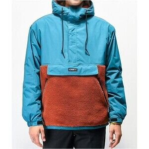 Obey Splits Teal Anorak Jacket size large.